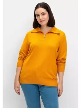 Пуловер sheego, цвет ocker