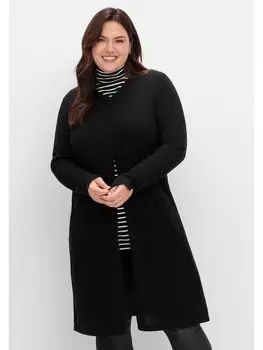 Пуловер sheego Long, черный