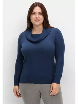 Пуловер sheego, синий