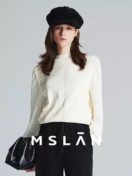 Пуловер шерстяной MSlan, черный