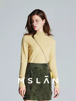 Пуловер шерстяной Mslan с круглым вырезом