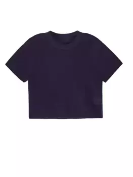 Пуловер шерстяной MSlan с круглым вырезом, темно-синий