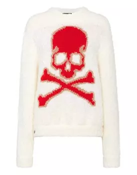 Пуловер Skull&Bones Philipp Plein, цвет Cream/Orange