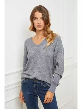 Пуловер So Cachemire Cetif, серый