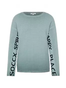 Пуловер soccx, голубой