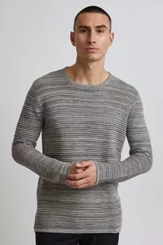 Пуловер !SOLID Rundhals, серый