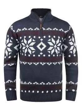 Пуловер !SOLID, синий