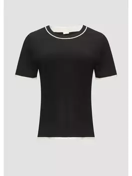 Пуловер sOliver BLACK LABEL Strick kurzarm, черный