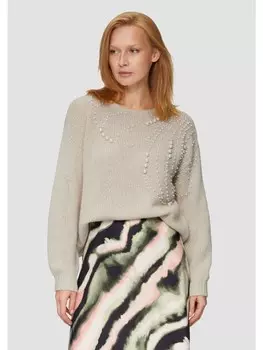 Пуловер sOliver BLACK LABEL Strick langarm, бежевый