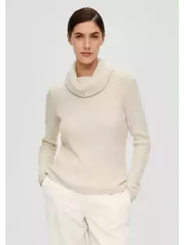 Пуловер sOliver BLACK LABEL Strick langarm, бежевый