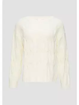 Пуловер sOliver BLACK LABEL Strick langarm, кремовый