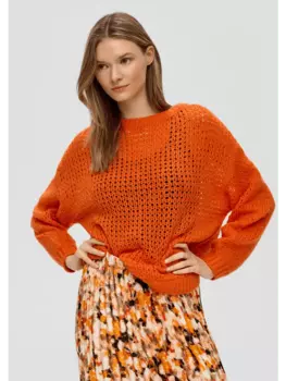 Пуловер sOliver BLACK LABEL Strick langarm, оранжевый