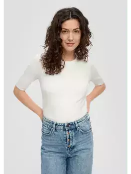 Пуловер sOliver Strick kurzarm, кремовый