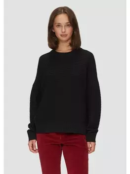 Пуловер sOliver Strick langarm, черный