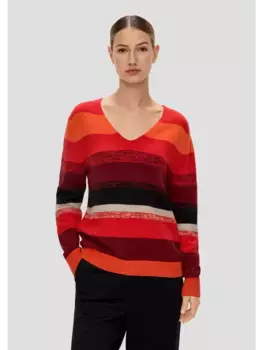 Пуловер sOliver Strick langarm, красный