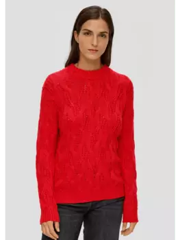 Пуловер sOliver Strick langarm, красный