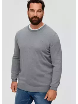 Пуловер sOliver Strick langarm, серый