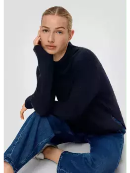 Пуловер sOliver Strick langarm, синий