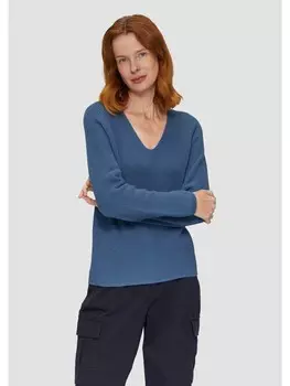 Пуловер sOliver Strick langarm, синий