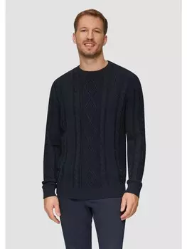 Пуловер sOliver Strick langarm, синий