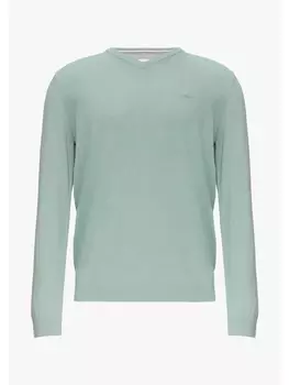 Пуловер sOliver Strick langarm, зеленый