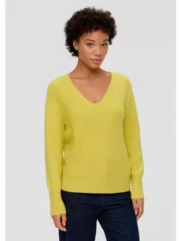 Пуловер sOliver Strick langarm, желтый