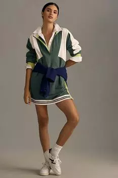 Пуловер спортивный Anthropologie Daily Practice с цветными блоками, зеленый