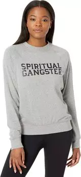 Пуловер старой школы Spiritual Gangster, цвет Heather Grey