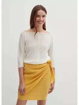 Пуловер STEFANEL Leinen, кремовый