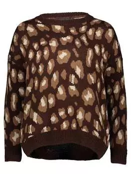 Пуловер Sublevel, цвет dunkelbraun/hellbraun