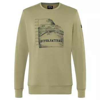 Пуловер Super Natural 7 Peaks Crew, цвет Aloe/Blueberry