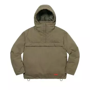 Пуловер Supreme Hooded Down Pullover, зеленый