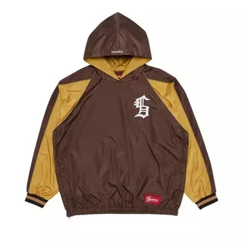 Пуловер Supreme Hooded Warm Up Pullover, коричневый