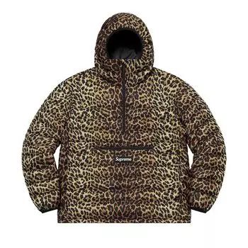 Пуловер Supreme Micro Down Half Zip Hooded Pullover 'Leopard', разноцветный
