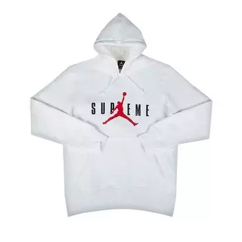 Пуловер Supreme x Jordan Hooded Pullover 'White', белый