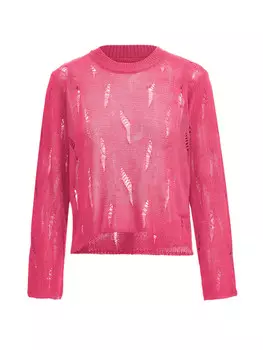 Пуловер Swirly Strick, розовый