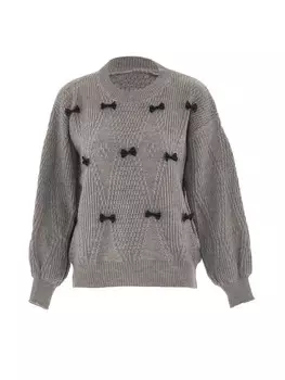 Пуловер Swirly Strick, серый