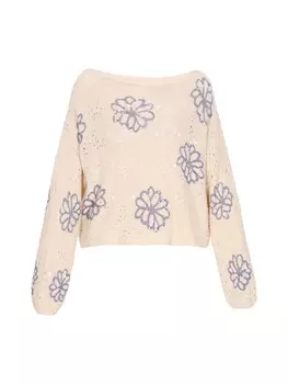 Пуловер Swirly Sweater, бежевый