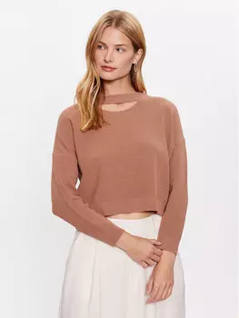 Пуловер свободного кроя Kontatto, коричневый