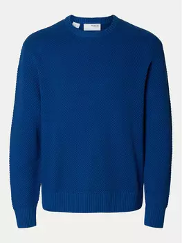 Пуловер свободного кроя Selected Homme, синий
