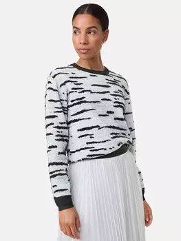 Пуловер TAIFUN, белый/черный