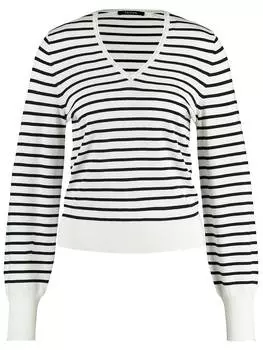 Пуловер TAIFUN, белый/черный