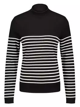 Пуловер TAIFUN, черный/белый