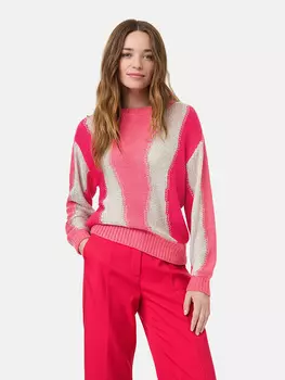 Пуловер TAIFUN, цвет pink/beige