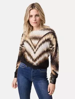 Пуловер TAIFUN, цвет schwarz/creme