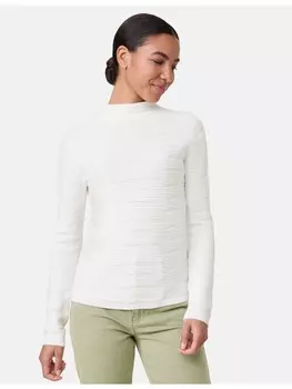 Пуловер TAIFUN Langarm Rundhals, белый