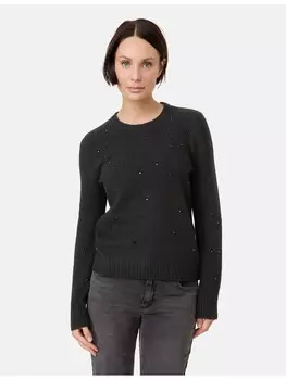 Пуловер TAIFUN Langarm Rundhals, черный