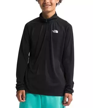 Пуловер The North Face Little/Big с длинными рукавами 6–20 и молнией 1/4 Never Stop, черный