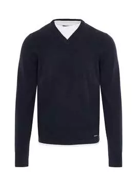 Пуловер Threadbare, темно-синий