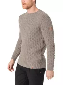 Пуловер Timezone Strickpullover Rundhals 3D Muster Regular Fit, бежевый